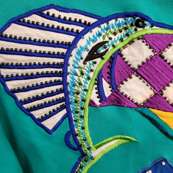 Vintage 80's I.B. Diffusion T-shirt With Embellishments Size L - Picture 3 of 10